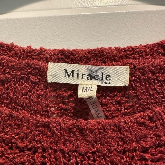 Miracle Burgundy Cable Knit Sweater - Picture 2 of 7